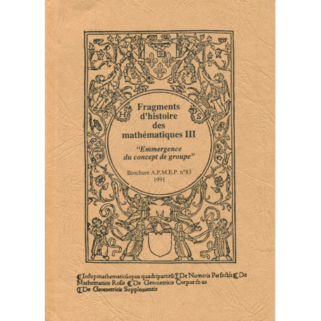 FRAGMENTS D'HISTOIRE DES MATH -T3
