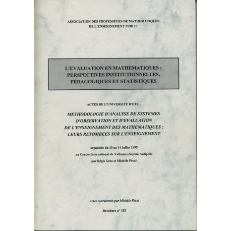 L'évaluation en maths (université d'été 1995)