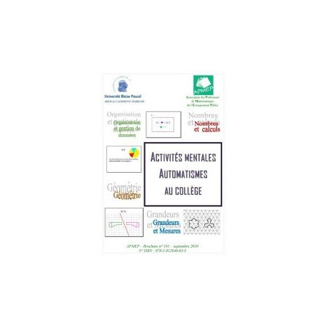  ACTIVITÉS MENTALES – AUTOMATISMES AU COLLÈGE